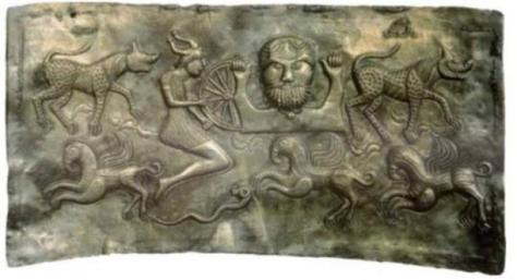 A plate of The Dagda, representing the legendary members of the Tuatha Dé Danann. (Public Domain)