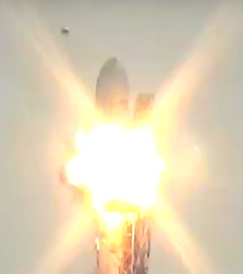 UFO and Space X explosion