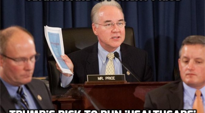 Tom Price, Obamacare Critic, is to Be Trump’s Choice for Health Secretary — David Icke latest headlines