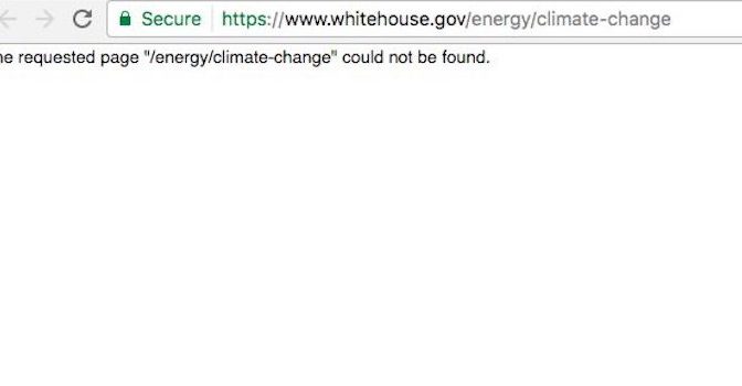 White House Scrubs ‘Climate Change’ Section From Website — Your News Wire